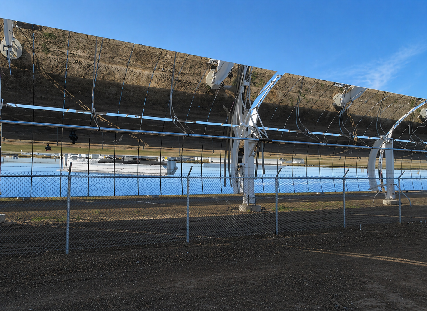 Parabolic Solar Trough Array Field